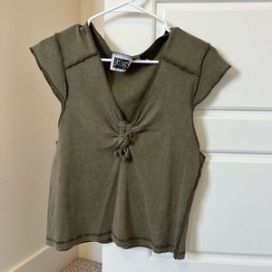 Olive green top